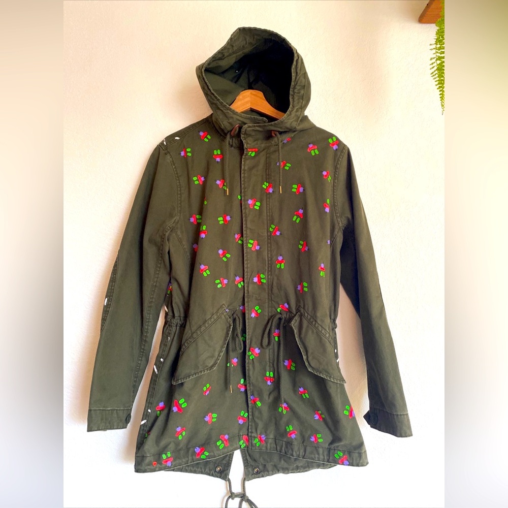 GAP x PROJECT RED Art Collaboration Limited Edition RARE! Military Jacket SZ S